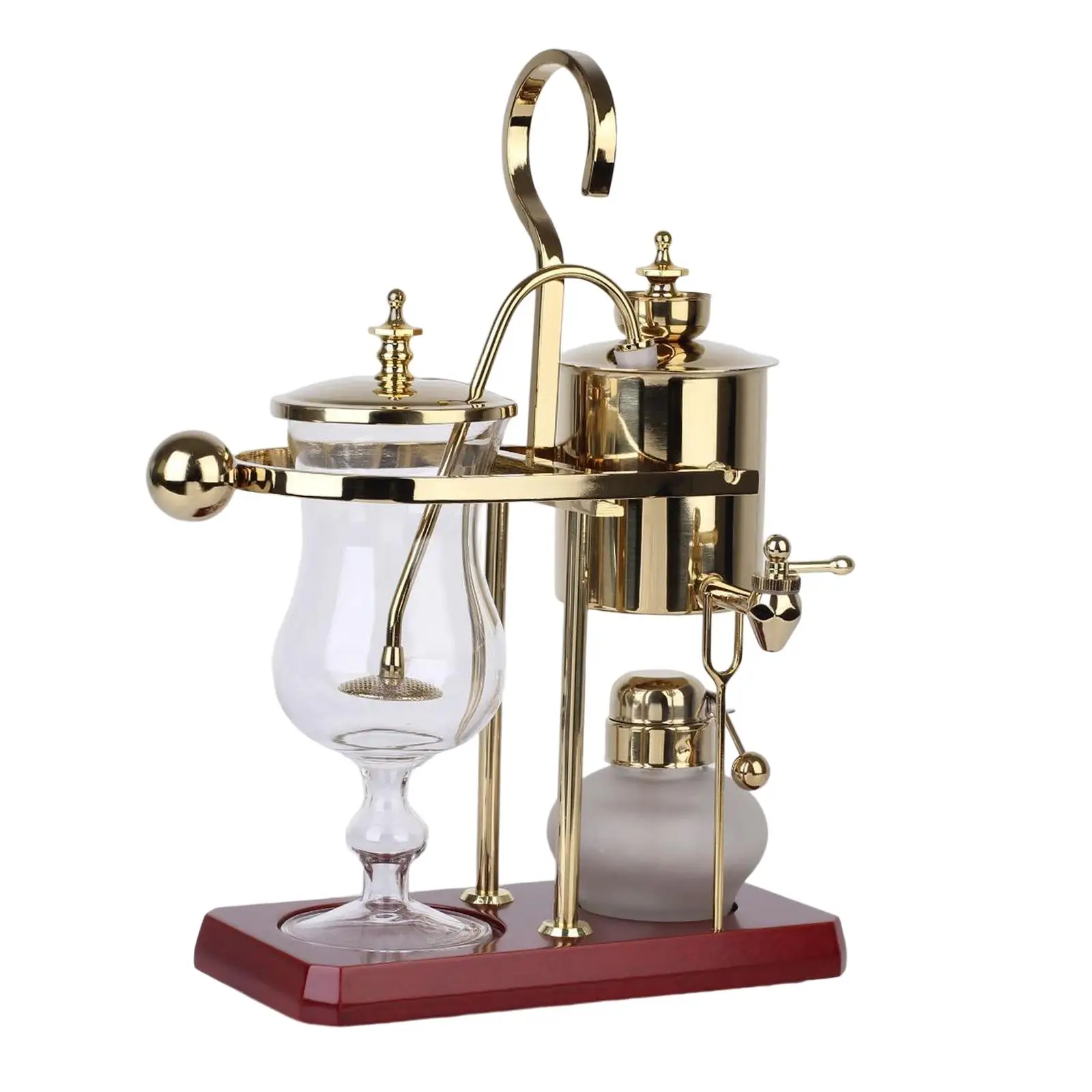 Siphon Coffee Brewer with Manual Convenient Anti Slip Elegant 450ml Belgium Brewing Machine for Kitchen home Office Hotel