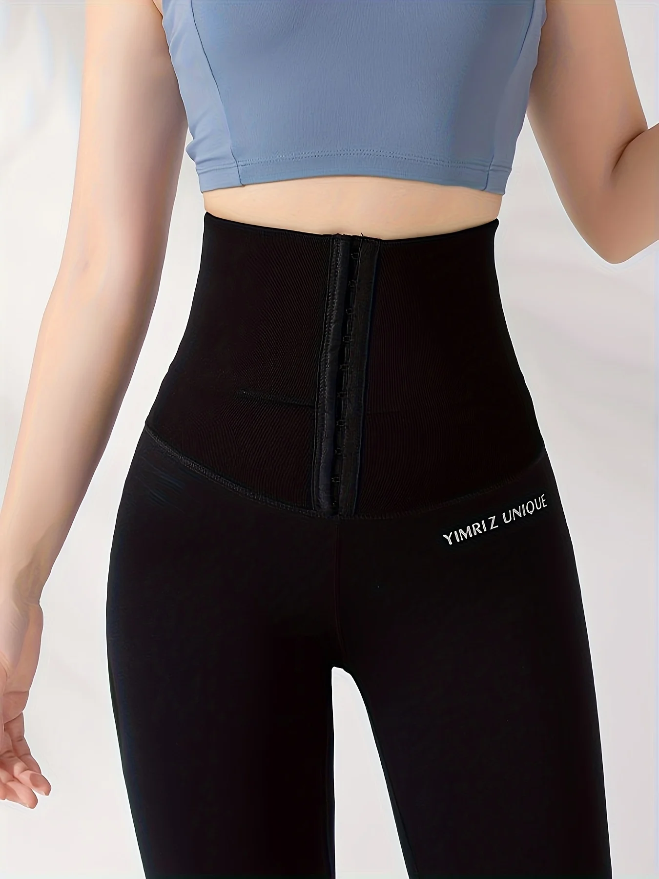 Pantalones de yoga para mujer con botones, de cintura alta, control de abdomen, levantamiento de cadera, efecto melocotón, moldeadores, de piel de tiburón, leggings deportivos para correr