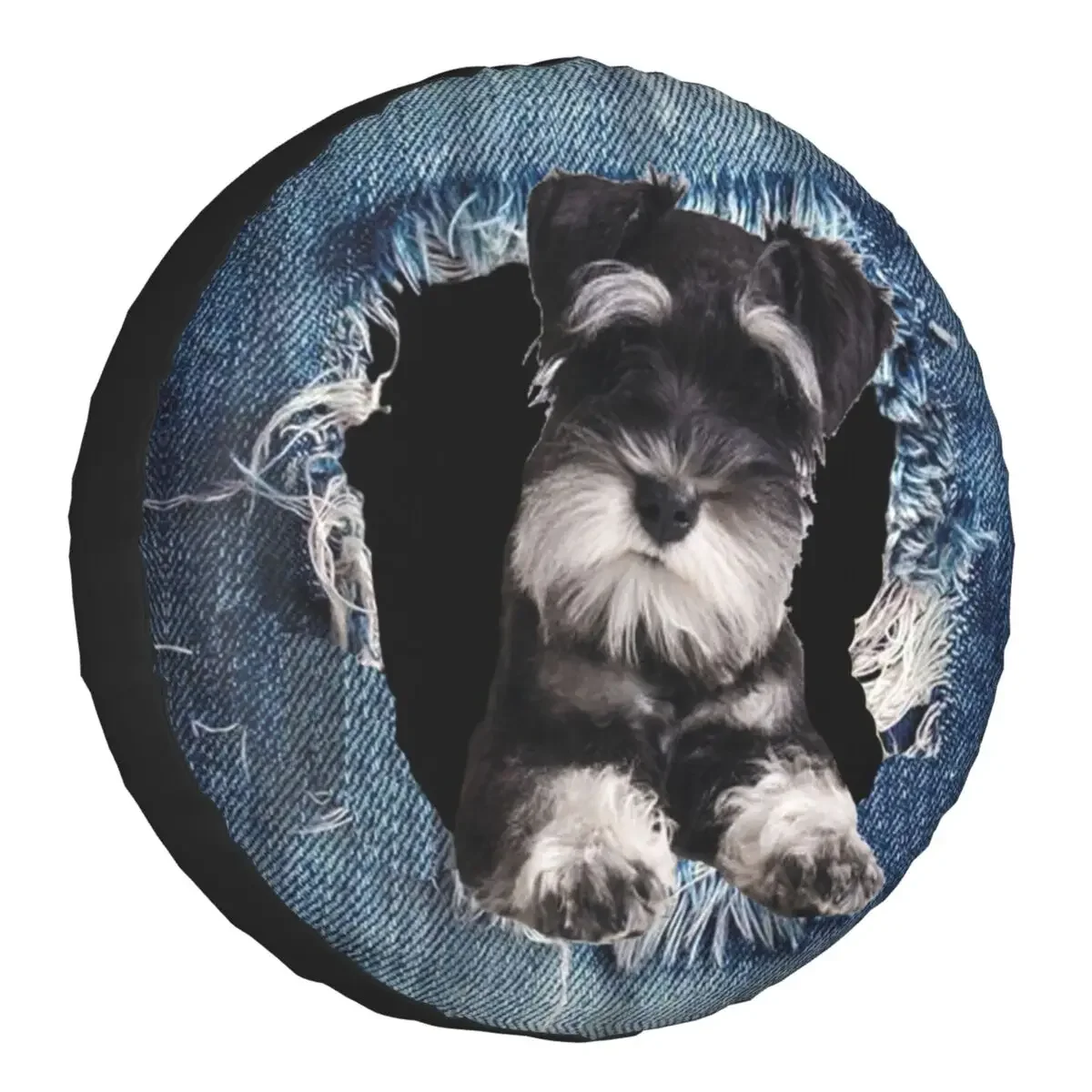 Cubierta de neumático de repuesto con patrón de impresión 3D de perro Schnauzer personalizado para Honda CRV, el mejor regalo para los amantes, Protector de rueda de coche 4WD 4x4 SUV