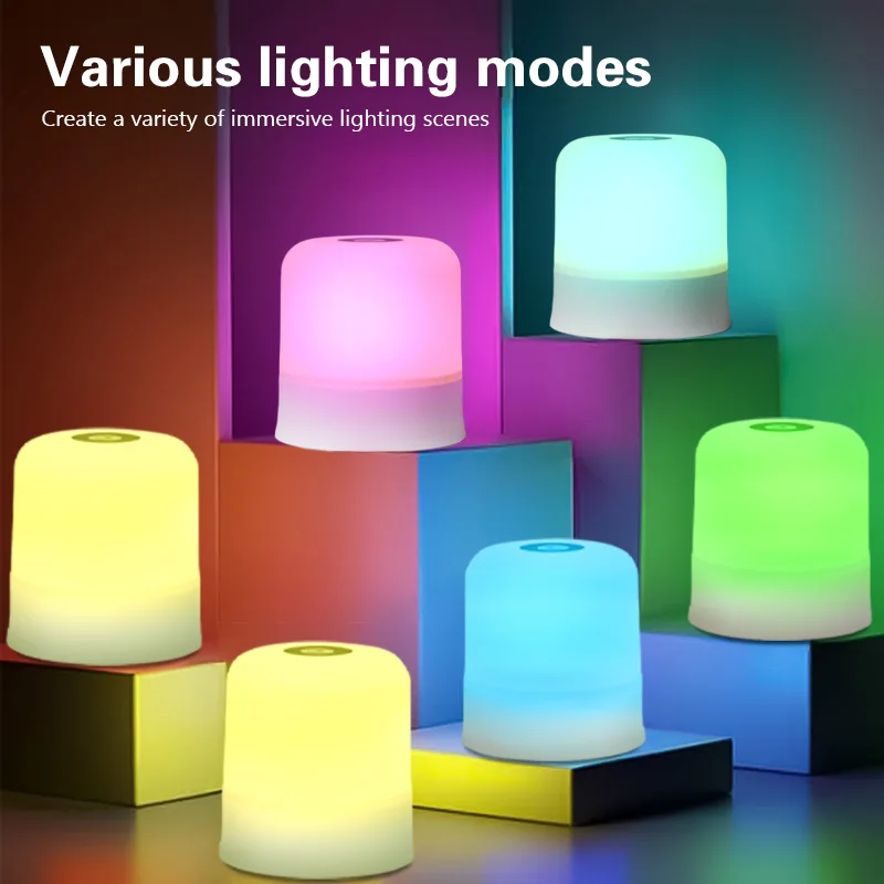 Touch LED Night Light USB Table Lamps Rechargeable Dimmable Bedside Light for Bedroom Decor Home Christmas Gift Child Night Lamp