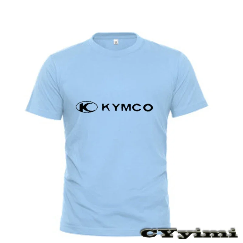 For  KYMCO XCITING 250 300 500 400 CENTRO 125/200/300/350 Men T-shirt 100% Cotton Summer Short Sleeve Round Neck Tees Male