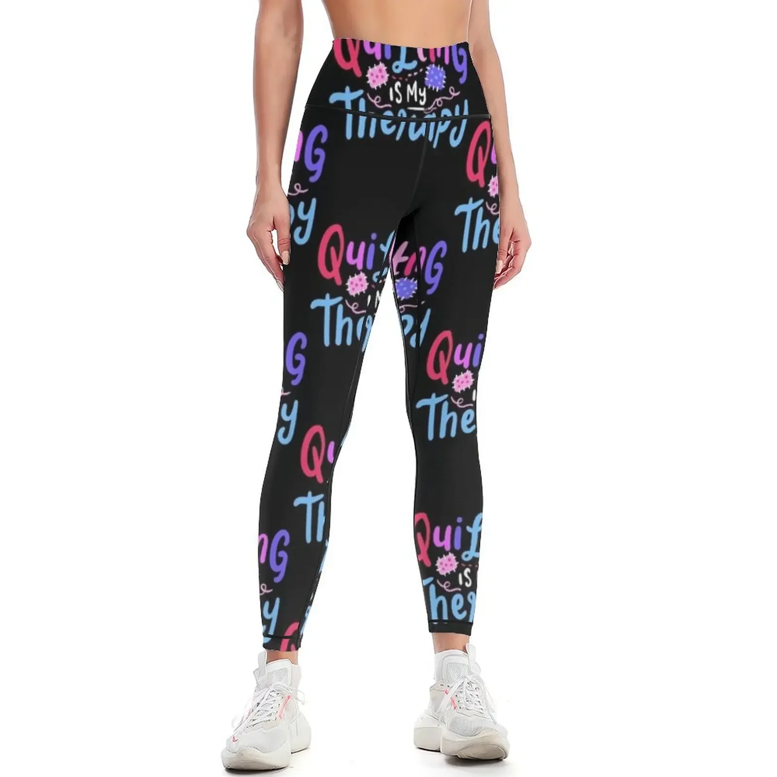 Quilting Quilter Sewing Leggings Tight fitting woman gym top Women's sportswear sport pants Womens Leggings