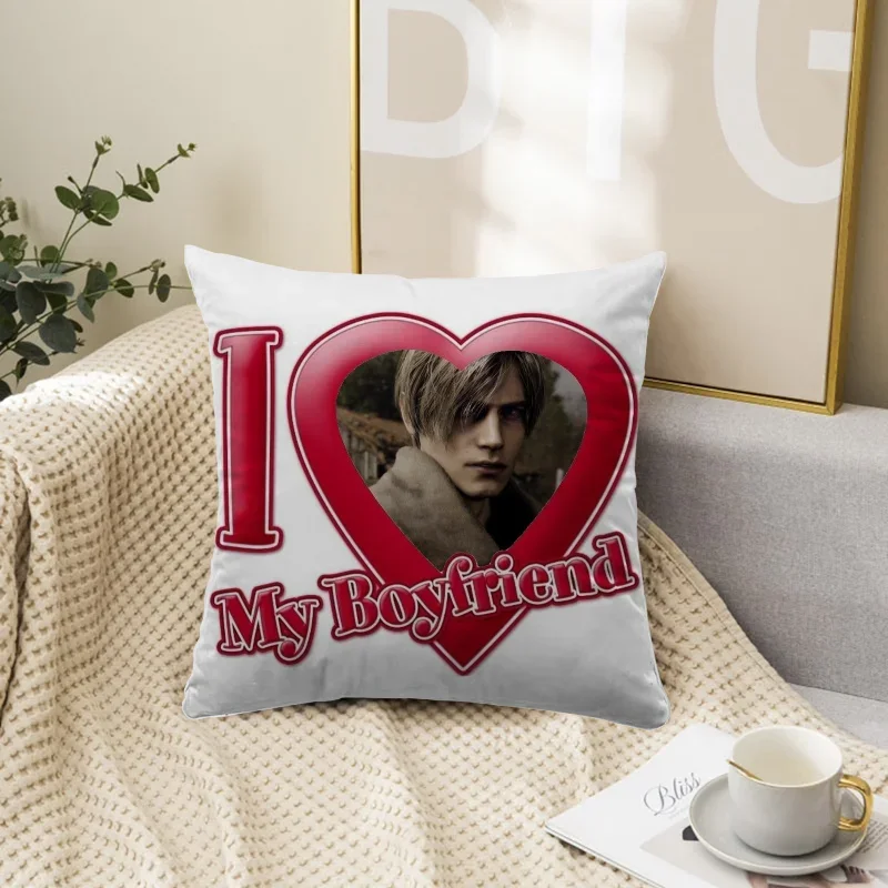 Soft Pillowcases Leon -S-Kennedy Cushion Cover Luxury Pillow Cover Pillow Case Sofa Car Bed Room Decor Dakimakura Wedding Gift