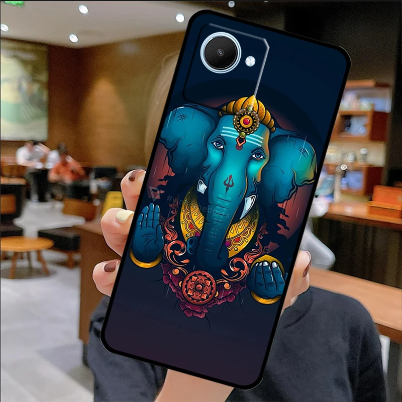 Ganesh Elephant God For Realme C31 C55 C35 C33 C30 C25 C21Y C15 C11 GT Neo 5 3 2 2T 3T 8 9 10 11 Pro Plus Case