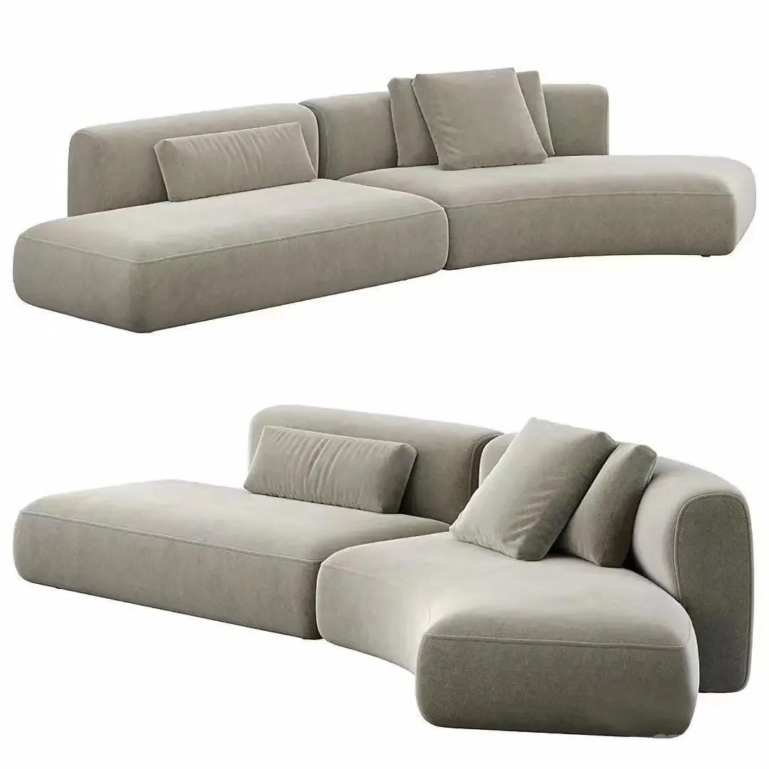 

Italian minimalist light luxury special-shaped curved sofa