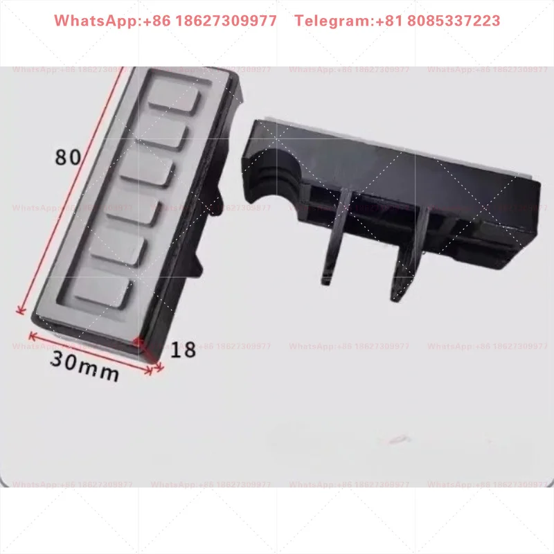10pcs 80X30mm Good Quality Grey Type Chain Pad With Diagonal Grooves for Felder Edge Banding Machine Woodworking Tool