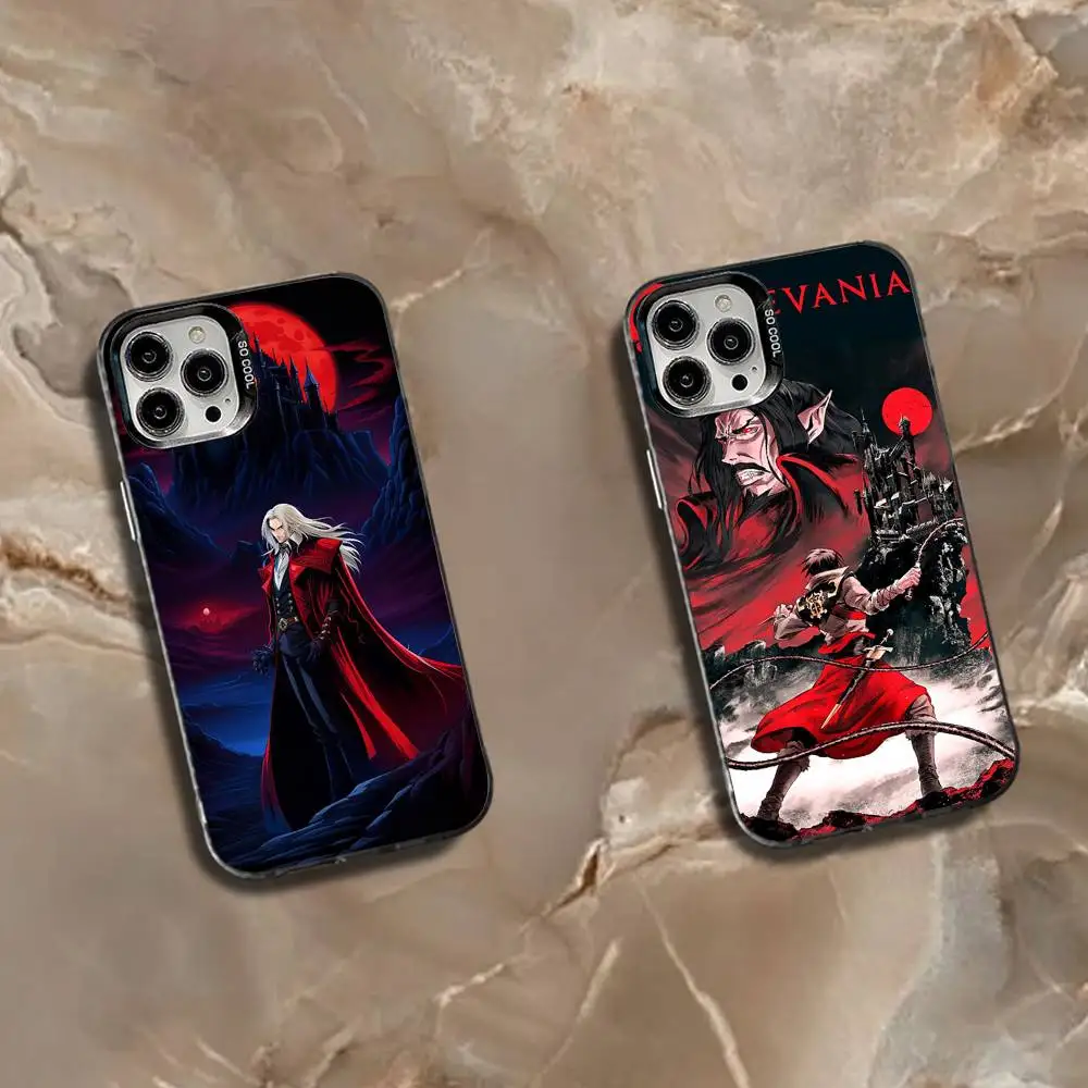 

C-Castlevania G-Game Phone Case For iPhone 16,15,14,13,12,11,Mini,Pro,SE,MAX White Matte Shockproof Cover
