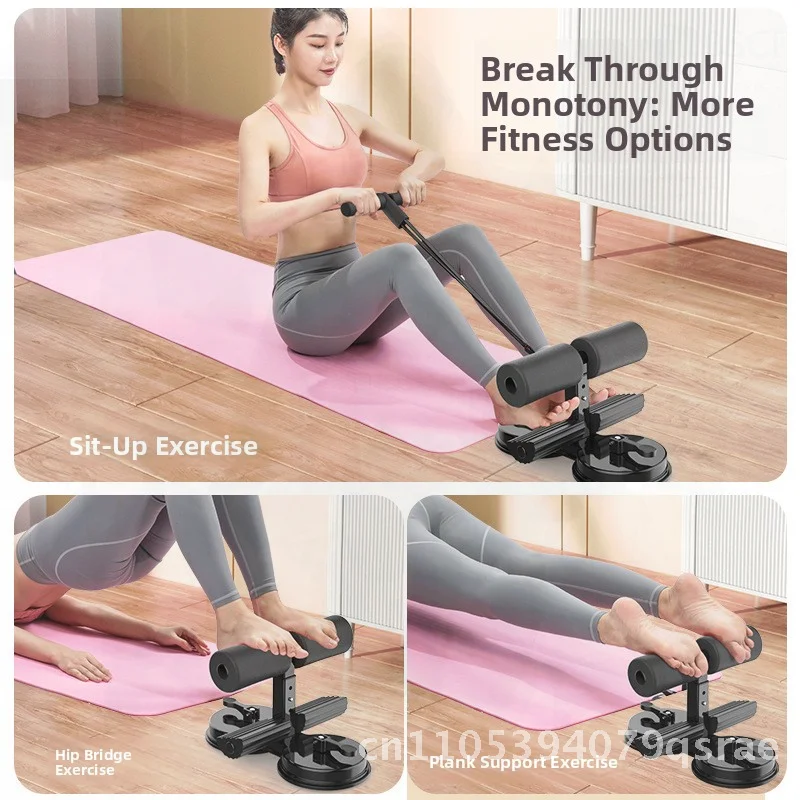 

Intelligent Sit-Up Aid with Double Suction Disc And Drawstring Stabilizer Fitness Device for Abdominal Retraction Sports