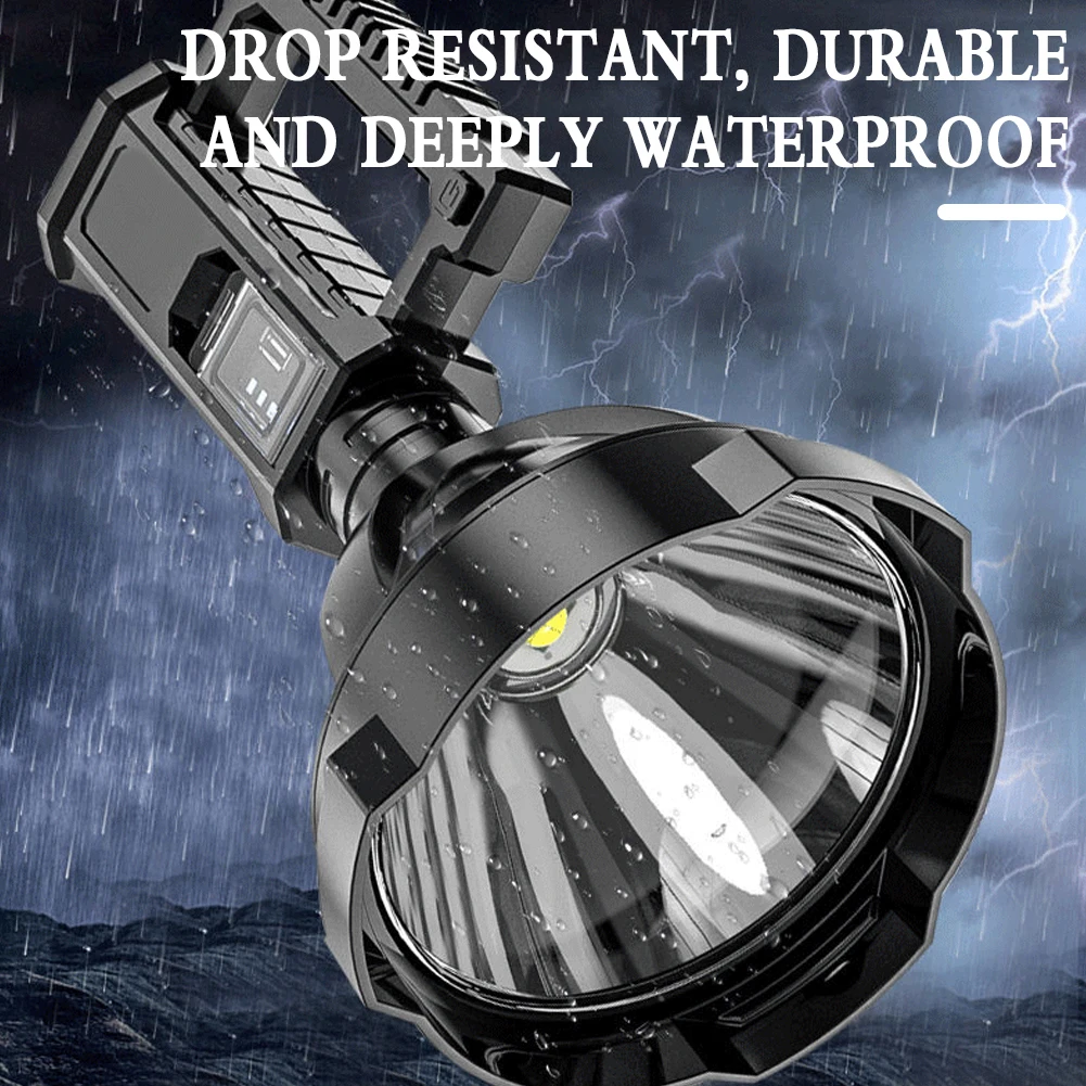 High Power Portable Flashlight Spotlights With Stand Multifunctional Emergency Light For Camping Hiking