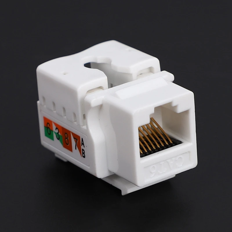 50ชิ้น Cat6ทั่วไปแจ็ค RJ45แบบกดลงโมดูลอีเธอร์เน็ต Coupler