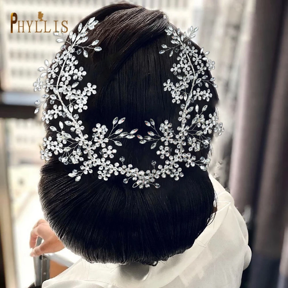 A426 Fashion Wedding Tiaras Crystal Bridal Headpieces Prom Hair Accessories Bohemian Flower Bride Headband Party Hair Jewelry