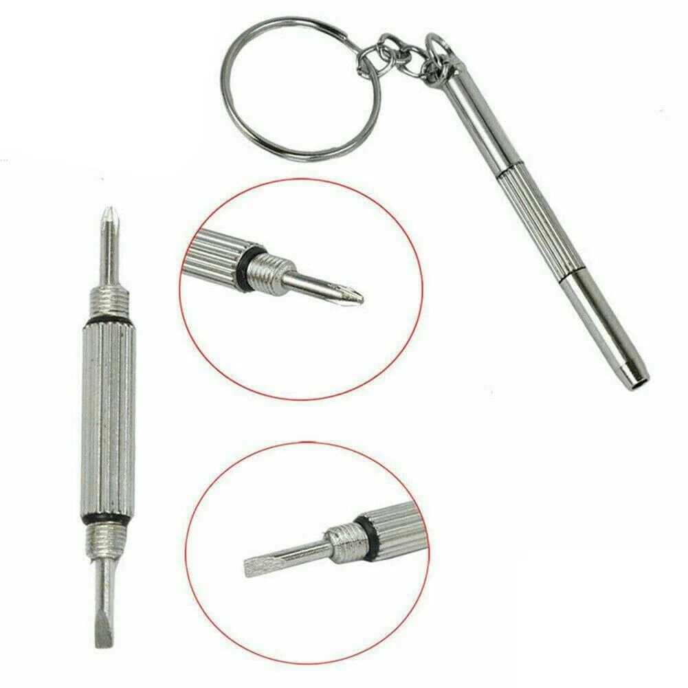 Nutdrivers Eyeglass Screwdriver Repair Tool Stainless Steel Star Nut 3in1 Cross Flat Head Glasses Screwdriver Phone Watch