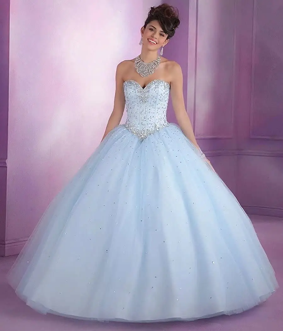 Charmingbridal Sweetheart ลูกปัดชุด Quinceanera ชุด Tulle Long Prom วันเกิด Party Gowns สำหรับวัยรุ่นชุด Debutante