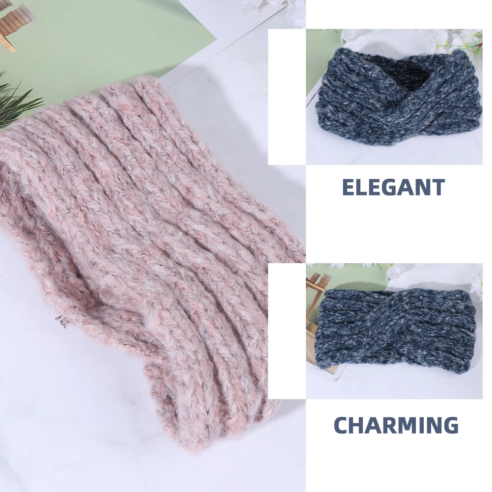 Winter Knit Headbands Ear Warmer Headband for Women Crochet Head Wraps Winter Headbands for Women Girls in Cold Weather