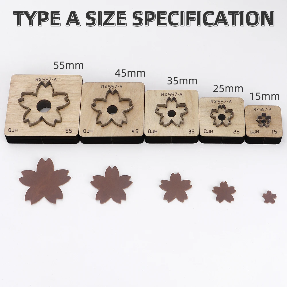 Picture 5: 1Pcs Precision Faux Leather Cutting Die - Sakura Flower Petal Die Cutting Tool,Sharp & Durable Craft Tool for DIY Leatherworking