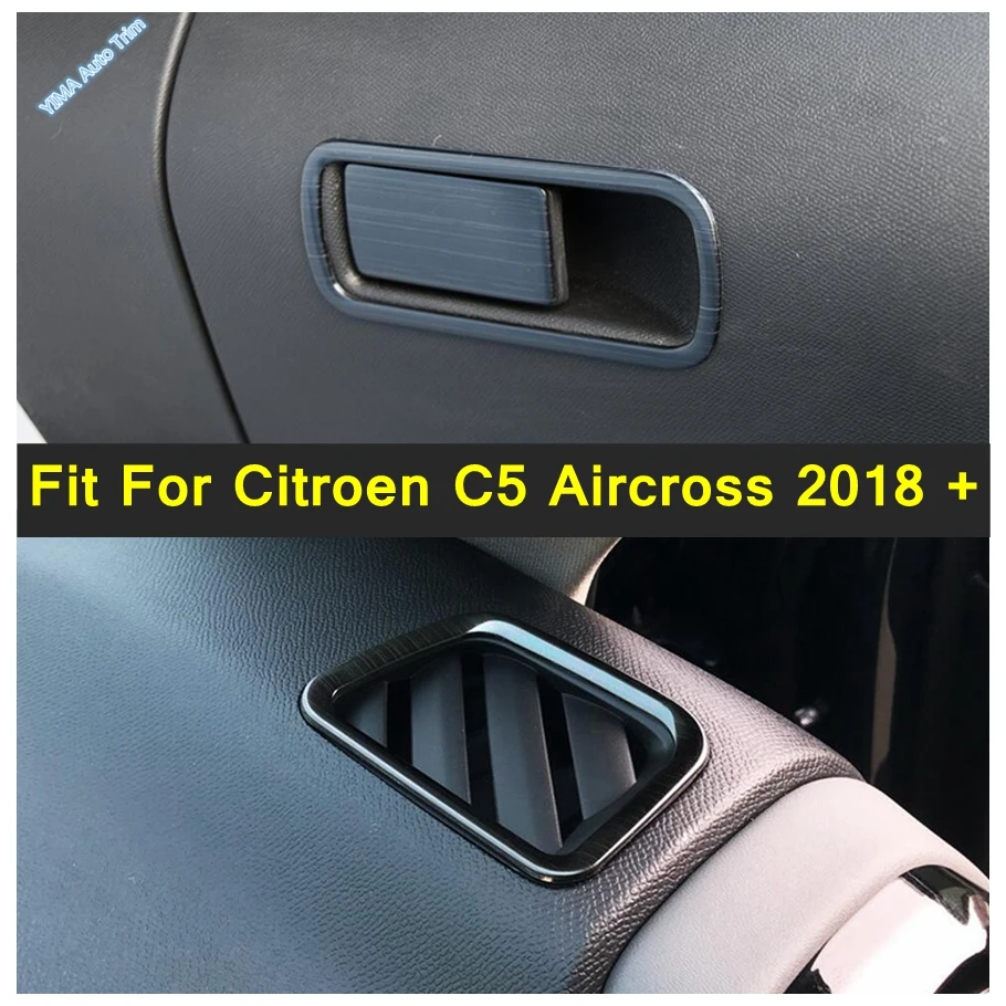 

Glove Box Armrest Handle / Headlight Switch Sequin / Air Condition Outlet Vent Cover Trims For Citroen C5 Aircross 2018 - 2024