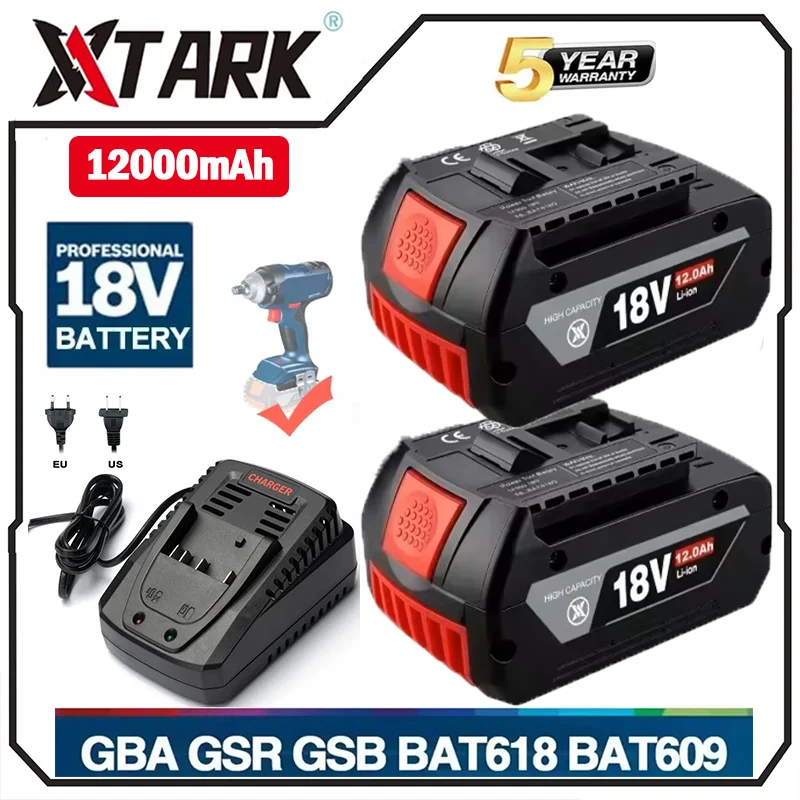 

NEW For BOSCH Authentic 18V 10Ah LITHIUM-ION BATTERY GBA 18V 10Ah 18V Professional GBA GSR GSB BAT618 BAT609 w/Fuel Guage