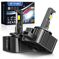 BEVINSEE D1S LED Lights CANBUS D3S D1R D2S D2R D5S HID Xenon Replacement Kit 80W 8000LM Super Bright Two-sided Chip Auto Bulb