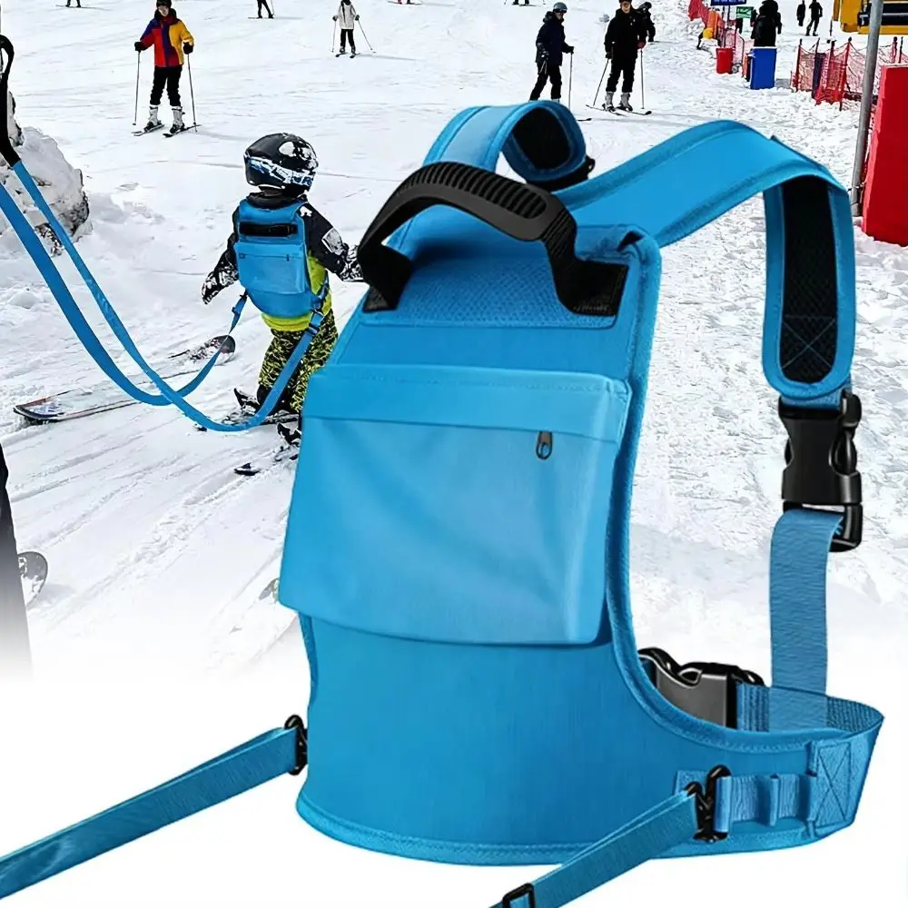 Adjustable Children's Traction Harness Backpack Lightweight Built-In Backpack Snowboard Harness Safety Speed Control