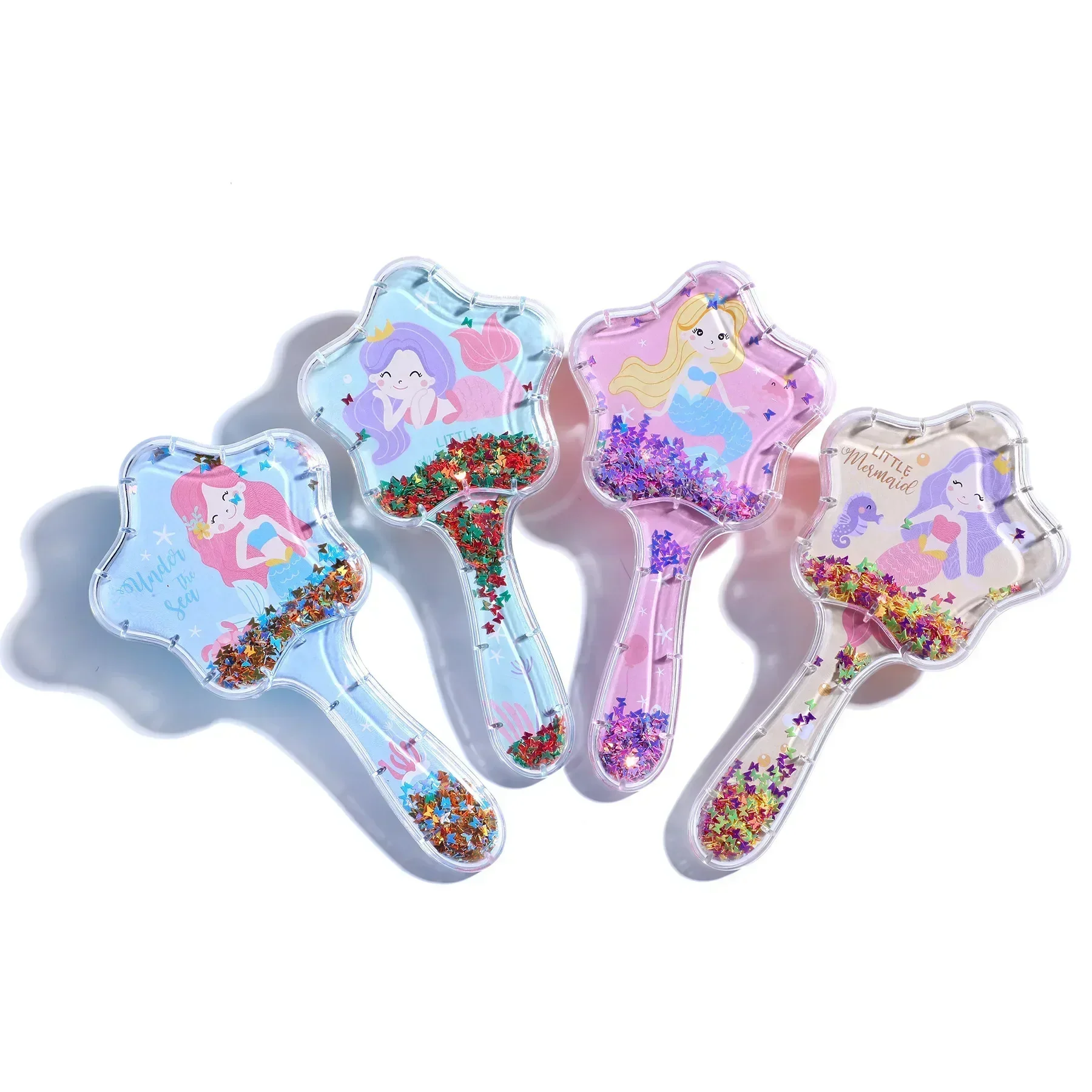 Mermaid Princess Air Cushion Comb Sweet Cute Students Unicorn Smooth Hair Styling Comb Transparent Pentagram Hairdressing Brush