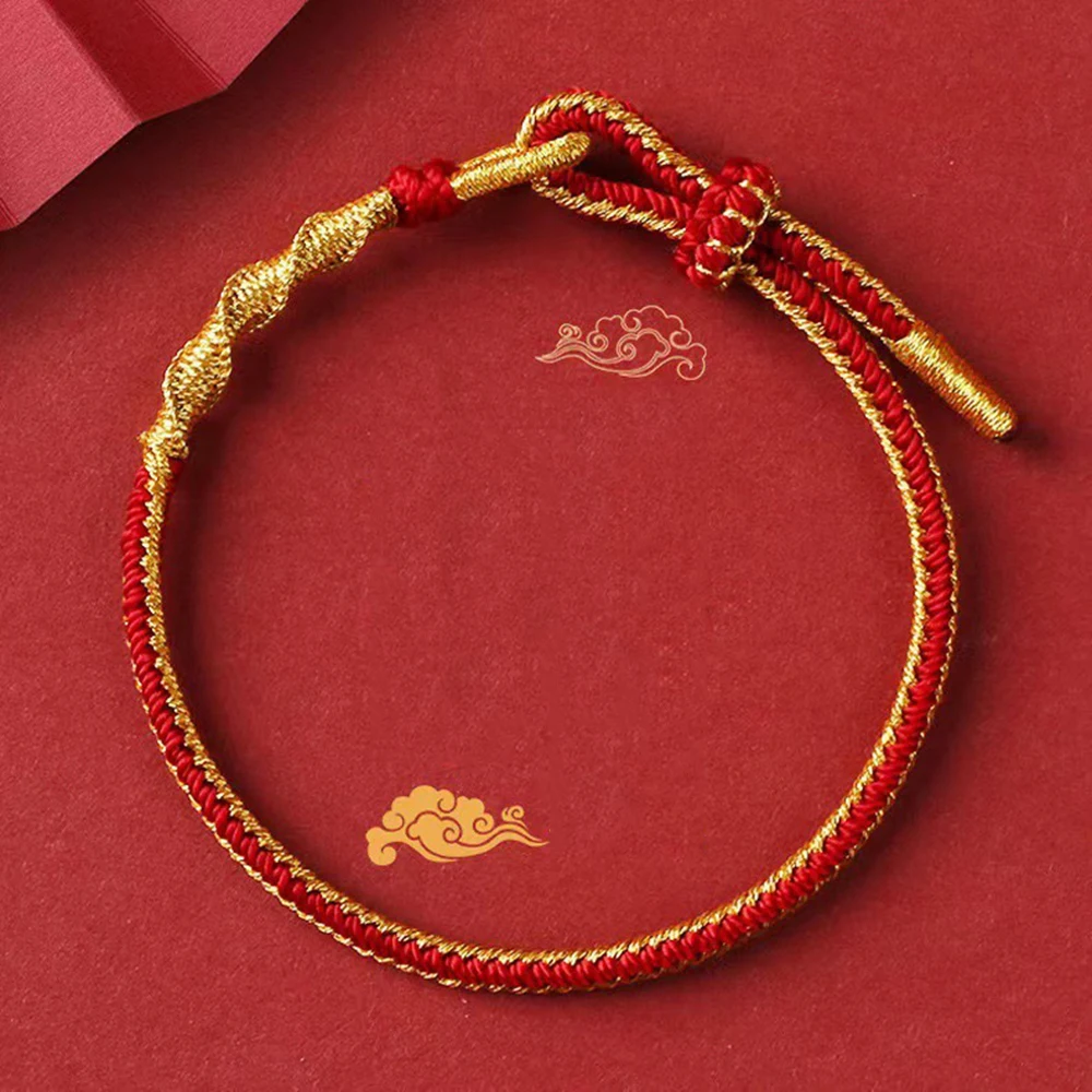 2024 Year of Dragon Red String Bracelet for Women Chinese Zodiac Animal Birth Year Charm Bracelet Handmade Red Rope Bracelet