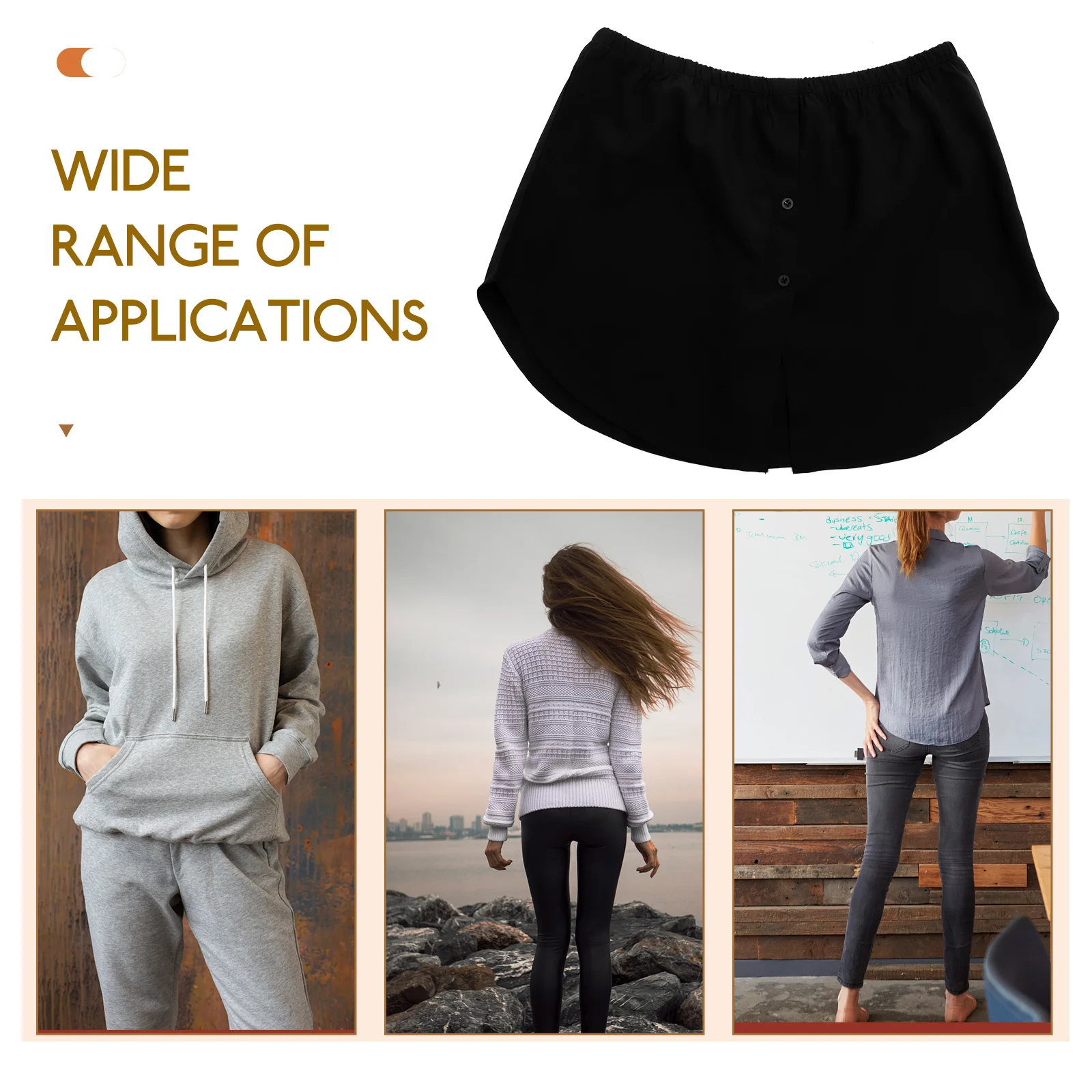 เสื้อผู้หญิงแบบมีกระโปรงซ่อนในตัว สำหรับใส่ซ้อนเลเยอร์ ให้รูปร่างดูเรียบเนียน กระชับ เหมาะกับสาวอวบ ดูเป็นธรรมชาติ ใส่ได้ทั้งทำงานและลำลอง