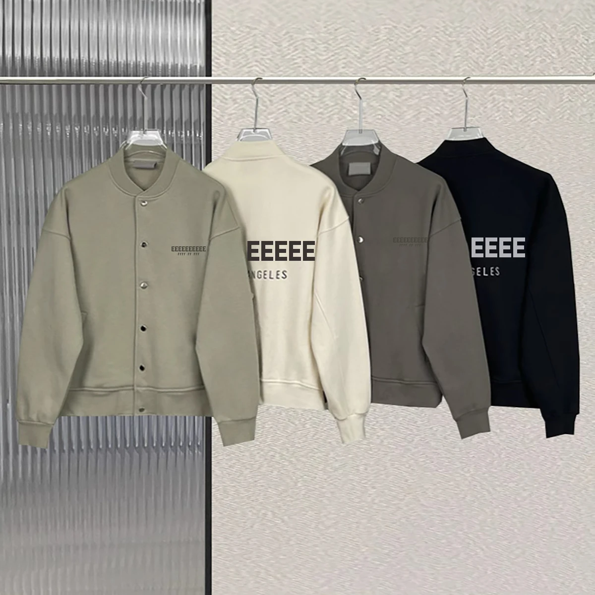 

Fashion Design Men's Jackets Chest Back Reflective Letter Logo Fleece Jacket for Men Designer Brand Baseball Jacket Winter Coats