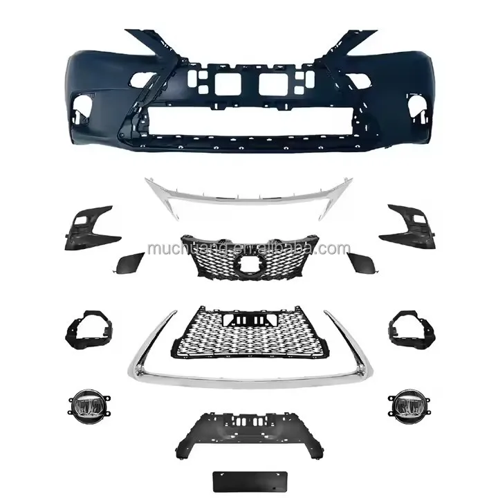

2021 Large Envelope Front Bumper Grille Rear Bumper Tail Plastic Bodykit Retrofit Upgrade Fog Light for Lexus CT 2012-2014 New