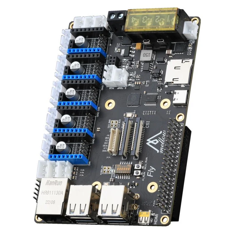 

The Fly3D puppet 3D printer motherboard is used for Klipper firmware and can be connected to the Fly-Π Raspberry PI CM4