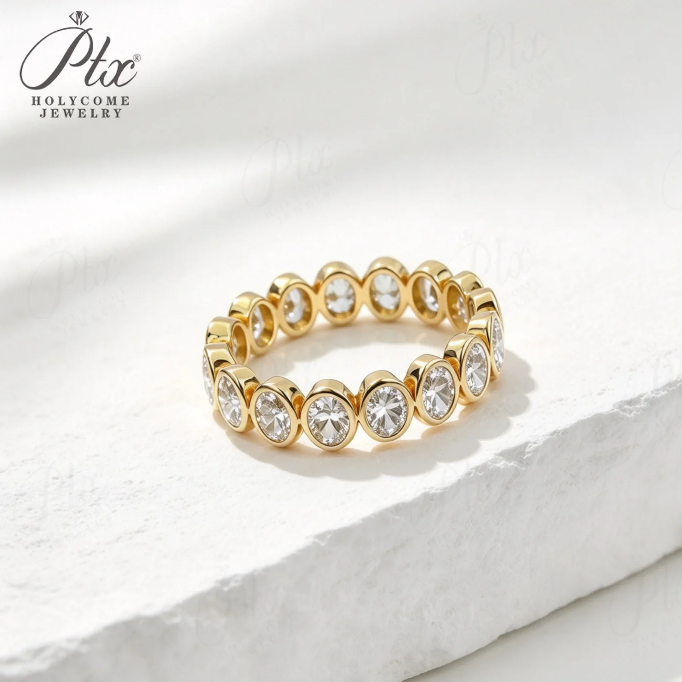 Women's Oval Cut Lab Grown Diamond Ring 10K/14K/18K Solid Gold Engagement Wedding Promise Statement Ring for Women Fine Jewelry