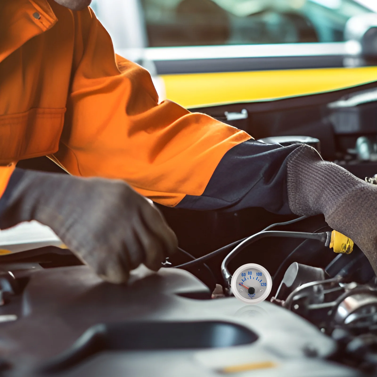 

Temperature Gauge For Car Truck Boat 12V Led Indicator Mechanical Temp Sensor Car Accessory Vehicle Accessory