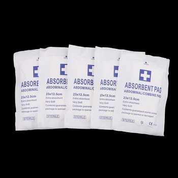 Bandage de soins des plaies pour voyage, kits de premiers soins en plein air, 5 pièces Sterys Abdominal ABD Combiner Pads 5 