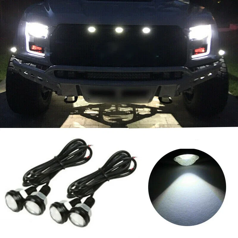 

4x LED Hood Grille Mark Light For GMC Chevy Colorado Silverado Ford Raptor SVT Style Car Exterior Decorative Lights