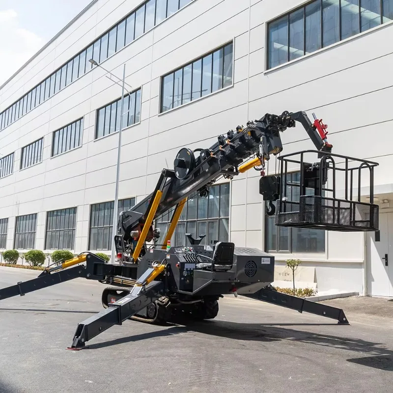 Heavy Duty 5 Ton Compact Track Crane Spider Crawler Mobile Hoist For Complex High Precision Hoisting On Uneven Decks