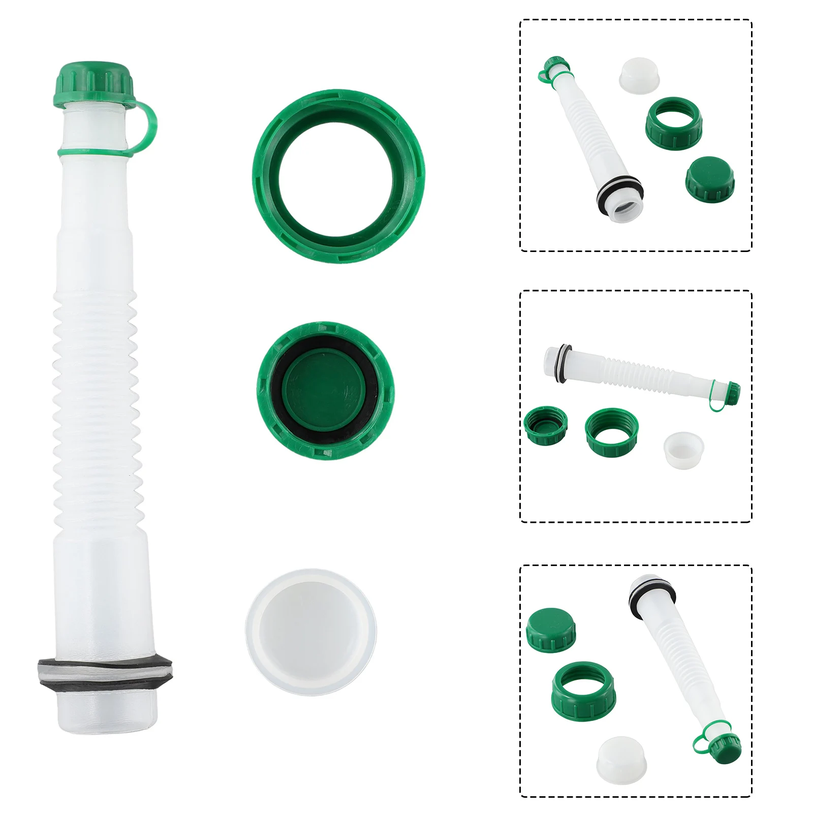 Cap Kit Fuel Spout Set Only Suitable For 1L Fuel Mix Bottle Container ABS Plastic Can Cap Easy To Install For Rubbermaid Fuel