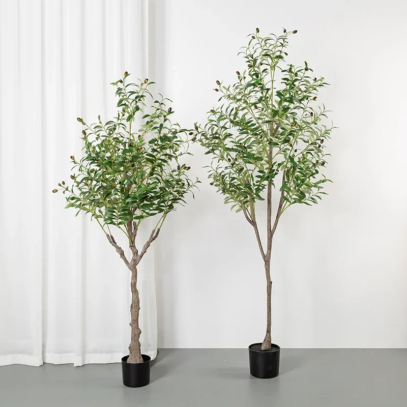 

80-210cm Artificial Plant Olive Tree Room Decor indoor landing for Large green Plant Home Decoration Bonsai Artificial fake Tree