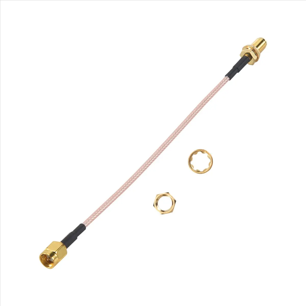 A40I SMA Male to SMA Female Nut Bulkhead Crimp RG316 Coax Cable Jumper Pigtail 15cm