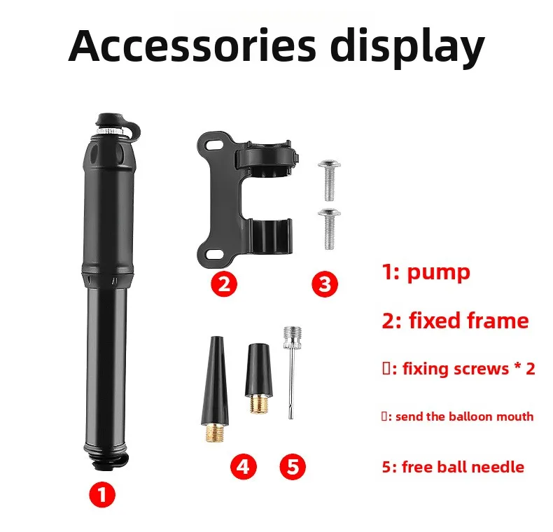 Mountain bike, moto, bici elettrica, pompa ad aria ad alta pressione, mini cestino di ricarica portatile per uso domestico, accessori per biciclette