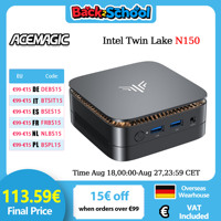 ACEMAGIC E1 N150 16GB DDR4 RAM 512GB SSD WIFI5 BT4.2 4K @ 60Hz UHD Windows 11 Micro Desktop Computer Dual-Band WiFi MINI PC