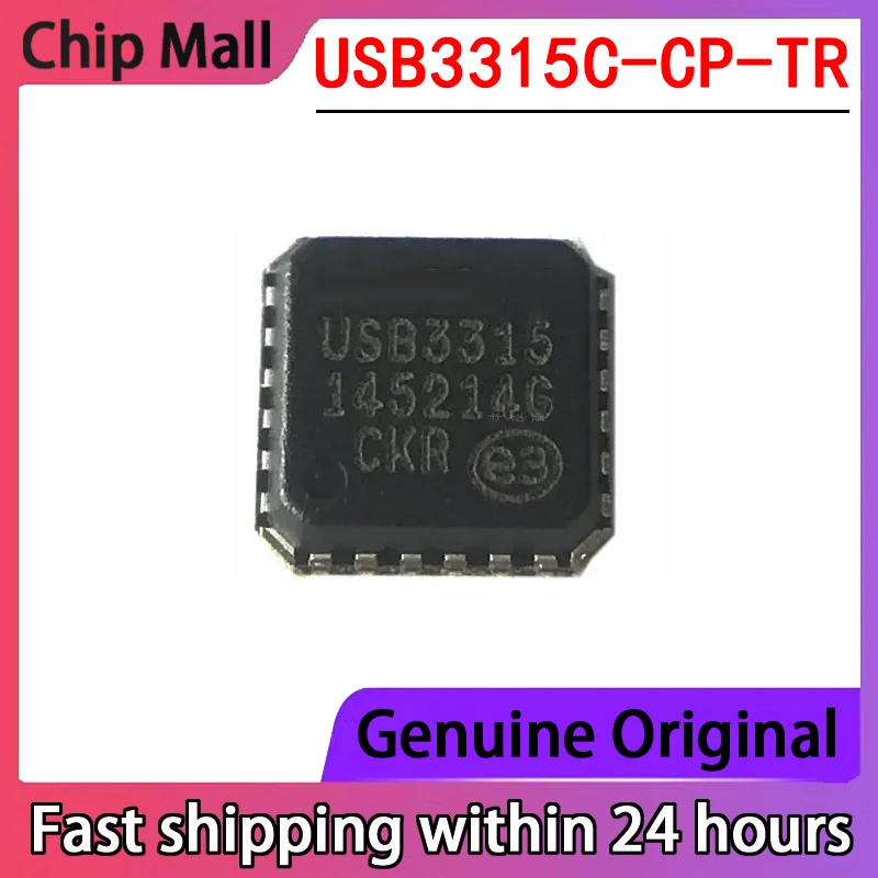 

1PCS USB3315C-CP-TR Chip USB3315 QFN24 High-speed USB Transceiver IC Brand New Original