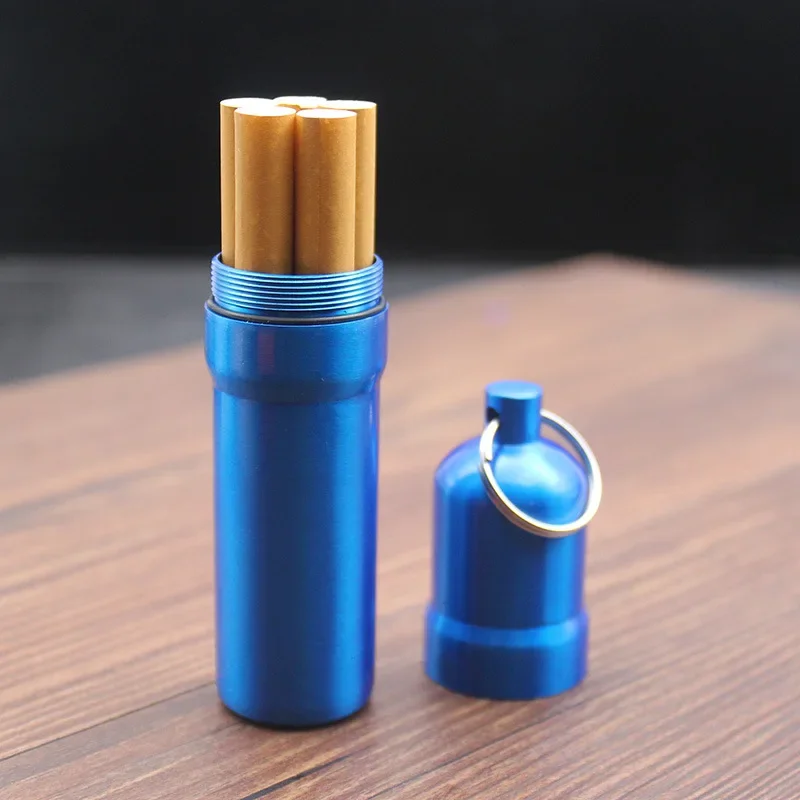 

Креативный портсигар, портативный уличный водонепроницаемый мини-портсигар для путешествий, алюминиевый сплав для мужчин