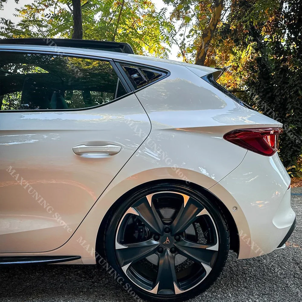 For Seat Cupra Leon MK1 VZ VZ3 TSI Hatchback 2021-2026 2Pcs Car Rear Quarter Window Triangle Louver Blind ABS Anti-UV Shade Trim