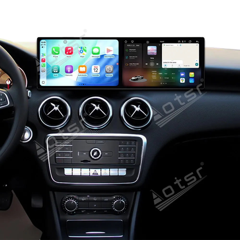 

For Mercedes-Benz A/GLA X156 2015-2019 Car carplay Android 15.0 Dual 9.1 inch Radio GPS navigation Stereo WIFI Multimedia Player