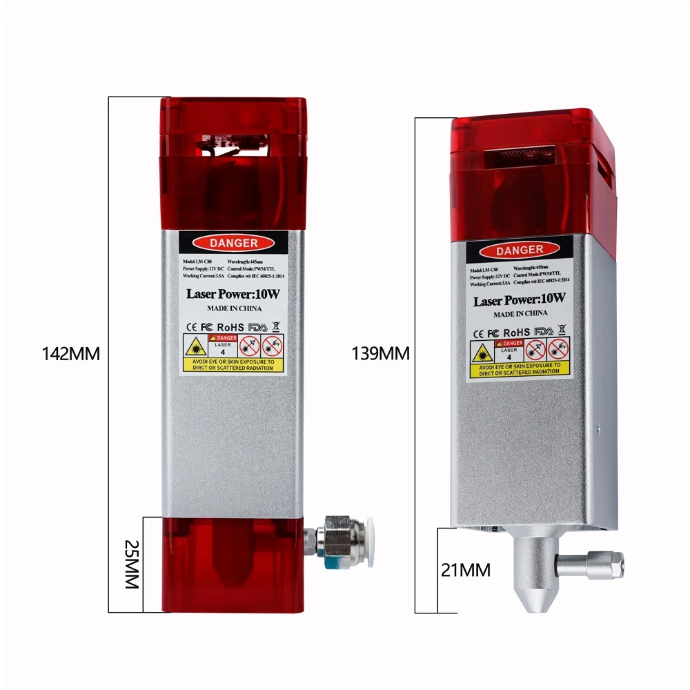 Диодный лазерный модуль синего света — 40 Вт/80 Вт для резки фанеры и гравировки металла