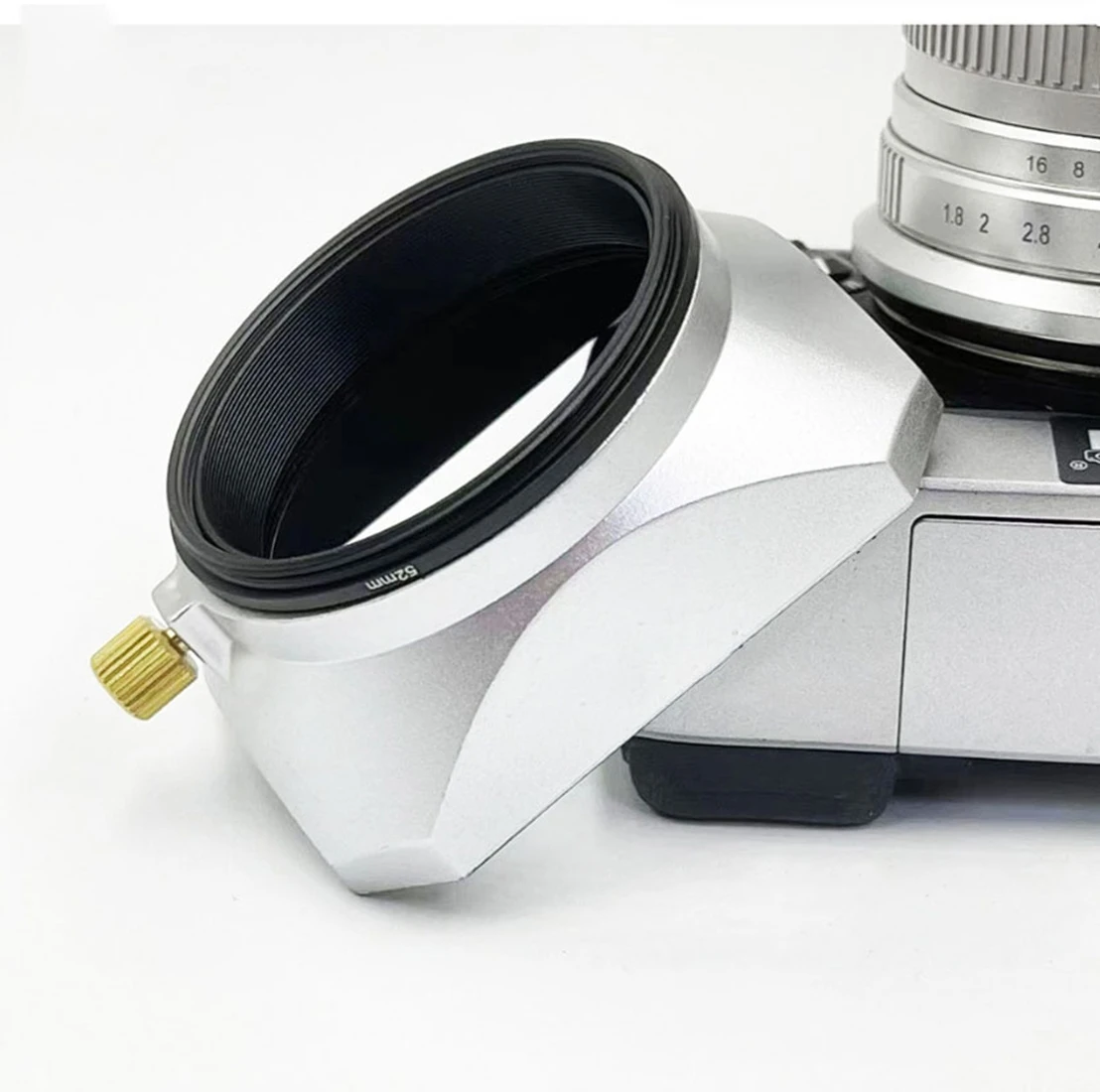 Camera Vintage Lens Hood Square Light Shield Cover Hood Cap Silver Black Metal Interface 37mm 39 40.5 43 46 49 52mm 55mm 58mm