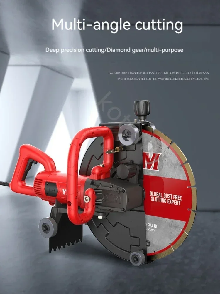 Hot SalesHandheld Concrete Groove Slotting Machine Brick Wall Cutting Machine Dustless Hydropower Slot Multi-angle Circular Sa