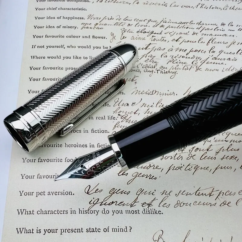 New Montefiore Inspired Brass Fountain Pen No.6 F Nib Germany Crafted Luxury Business Pen Smooth Ink Flow Calligraphy Writin