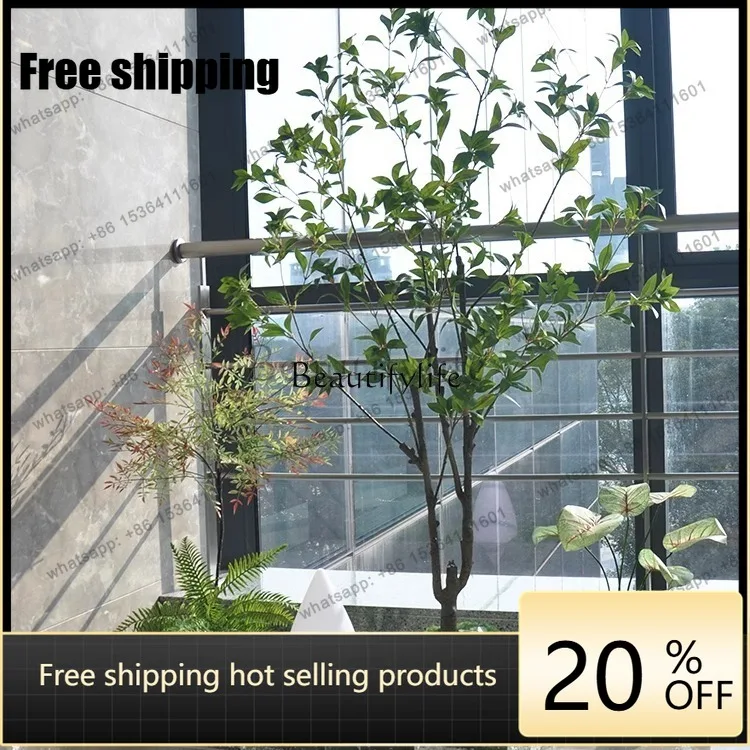 JJ *Modern landscape layout of simulated green plants indoors