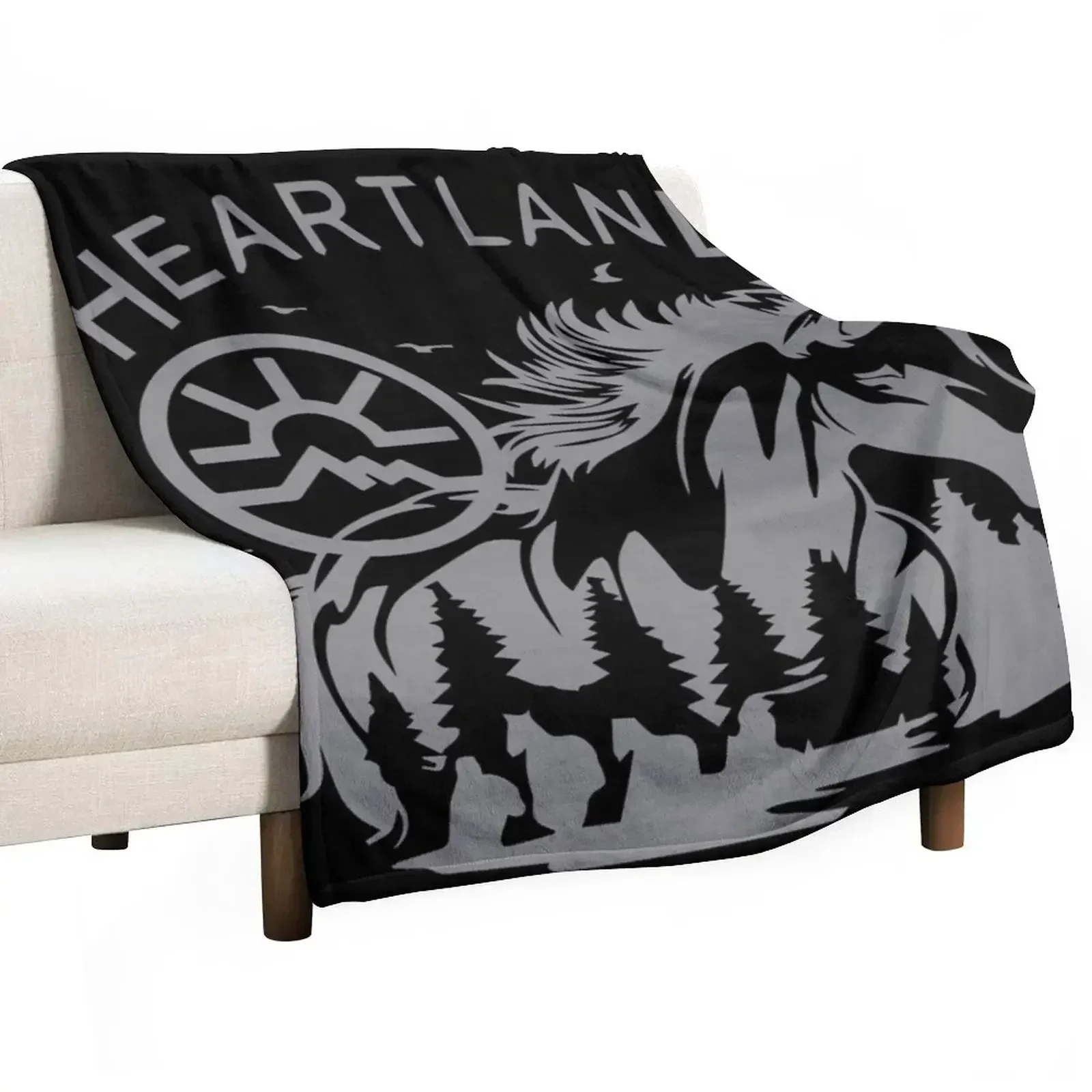 New Heartland, Heartland Ranch , Horse Lover, farmer heartland, Heartland Retro Vintage, Ranch Lover, Horse Owner Throw Blanket