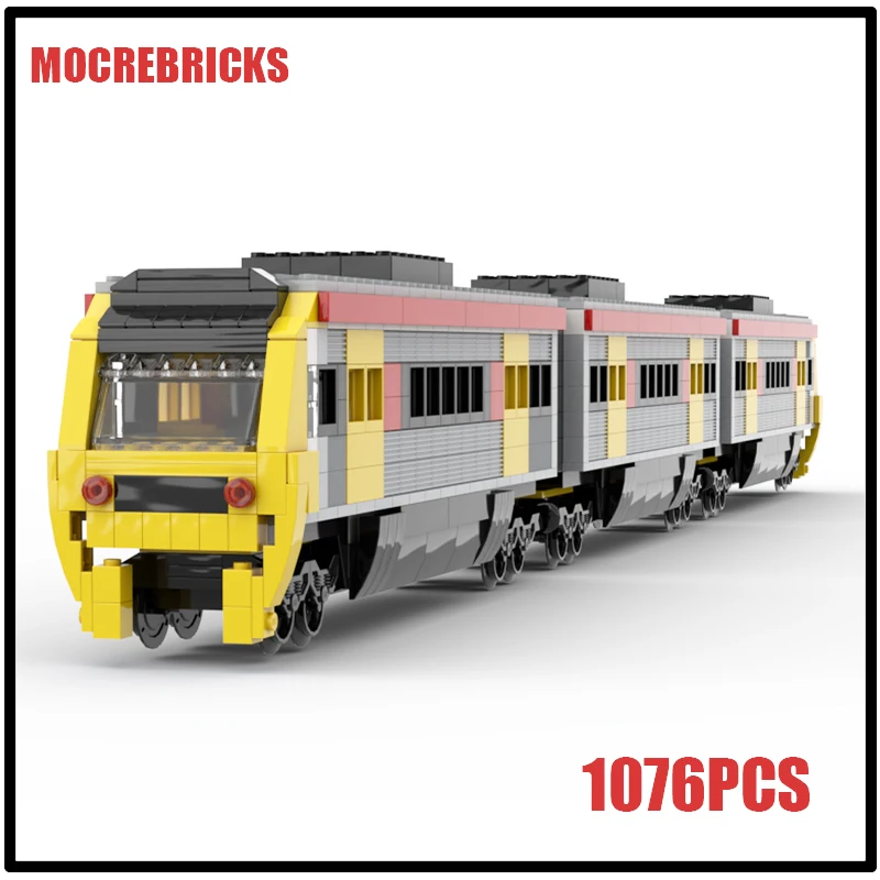 

City Railway Transport Vehicles MOC Building Block Queensland Rail IMU 160 Series Sets Model Assembly Bricks Toy Holiday Gifts